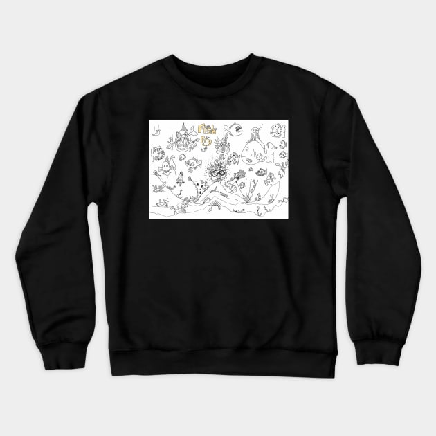 Fish Fry Crewneck Sweatshirt by Fred Wilkes 